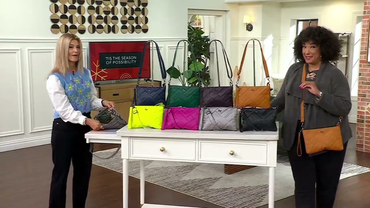 Lug Satin Luxe Small Crossbody with Wristlet & Wallet - Waltz on QVC