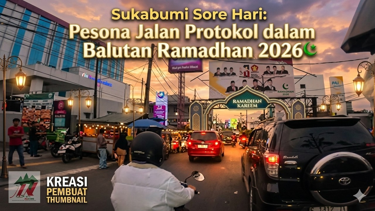 4K| Sukabumi Sore Hari: Pesona Jalan Protokol dalam Balutan Ramadhan 2026