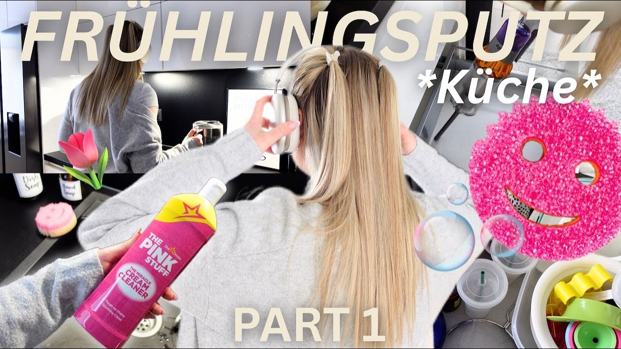 FRÜHLINGSPUTZ 🌷 *Part 1* | Küchen Deep Clean (ihr seid nicht ready 😱) + Motivation 🧽