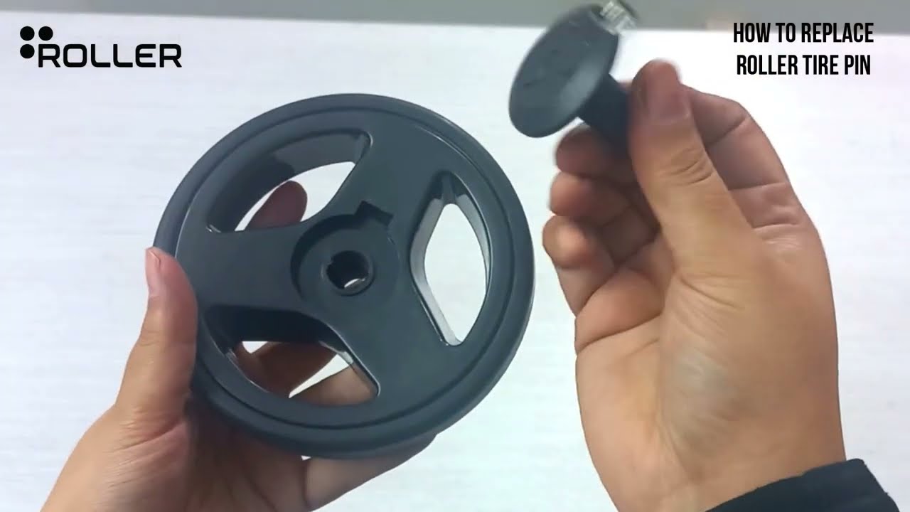 How to Replace Shopping Trolley Tire Pin - www.roller.pk