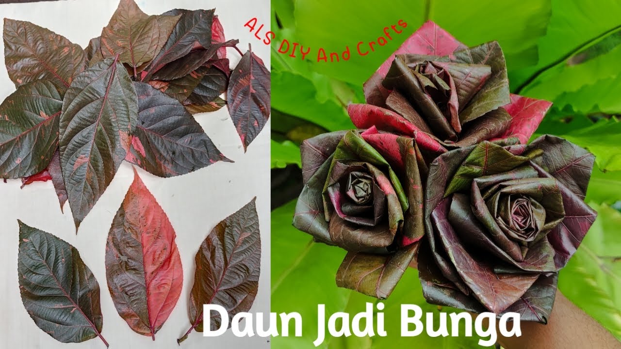 Cara Merangkai Daun Jadi Bunga - Cara Merangkai Bunga - DIY, Craft, and Tutorial