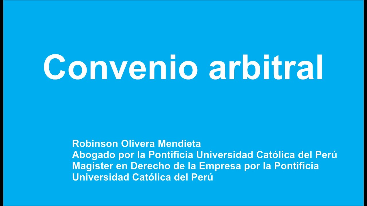Convenio arbitral
