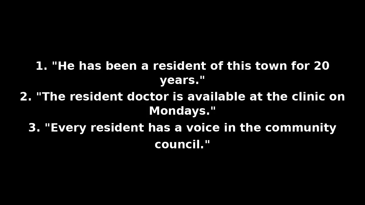 How to pronounce 'resident' correctly in English? with Pronexio