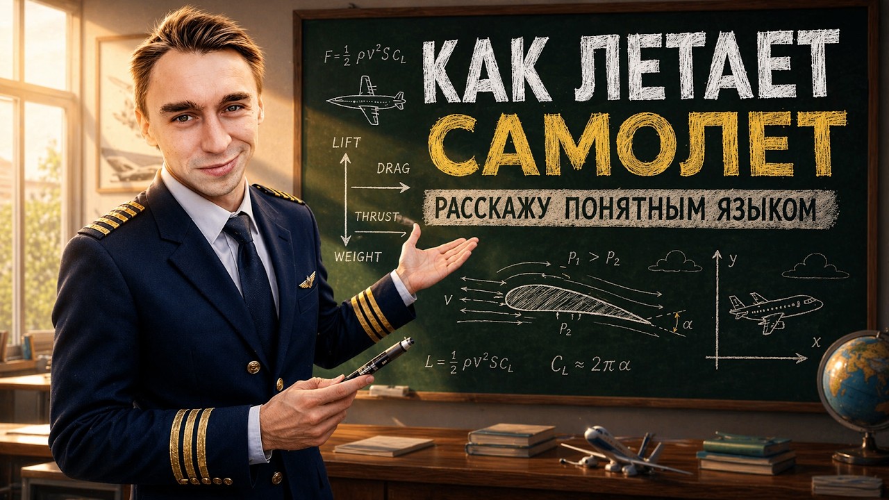 Как летает самолёт - Простым языком!