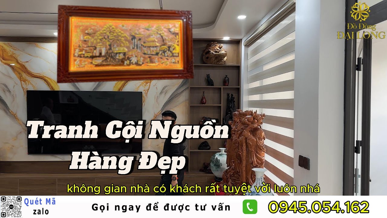 Lắp đặt tranh cội nguồn quê hương + tranh cha mẹ tại Hải Phòng - Đồ Đồng Đại Long