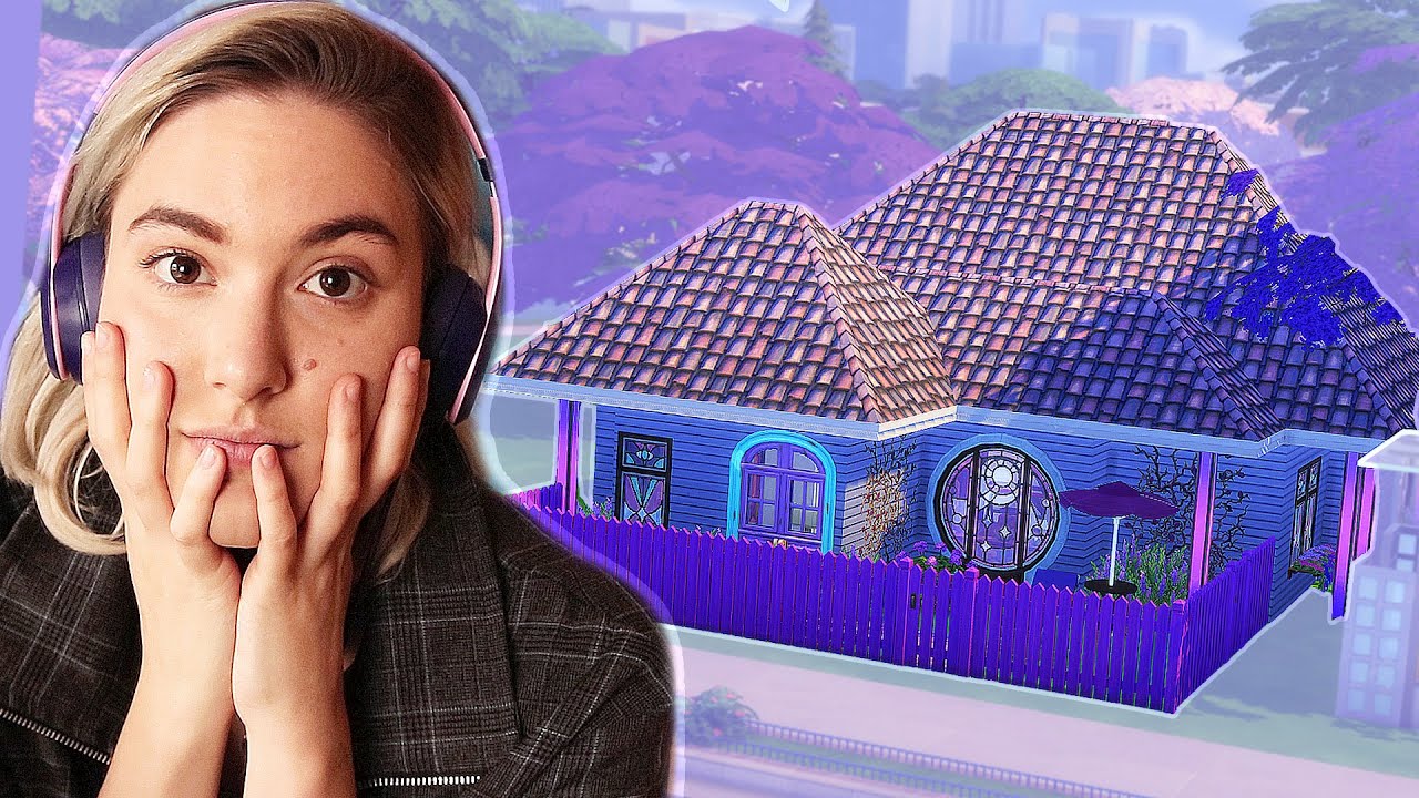 Een huis bouwen met 1 KLEUR... dit is te moeilijk (de Sims 4)