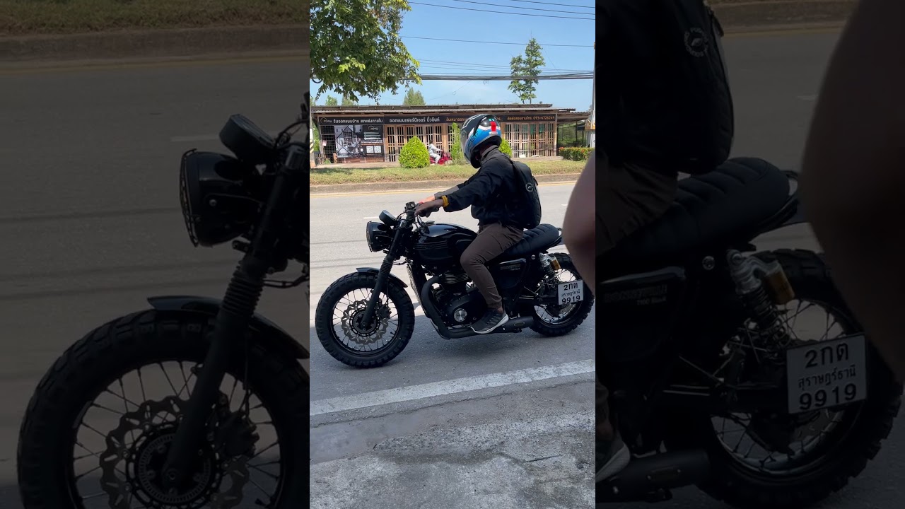 Triumph Bonneville T100 Black custom #automobile #motorcycle #triumph #triumpht100 #shortsvideo