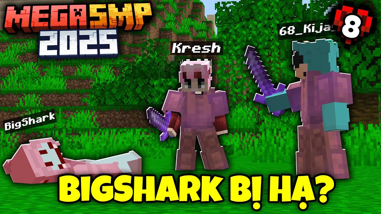 MINECRAFT MEGA SMP 2025 Tập 8 | Thử Thách Tuần Mới?? BigShark Bị Kresh Ám Sát??