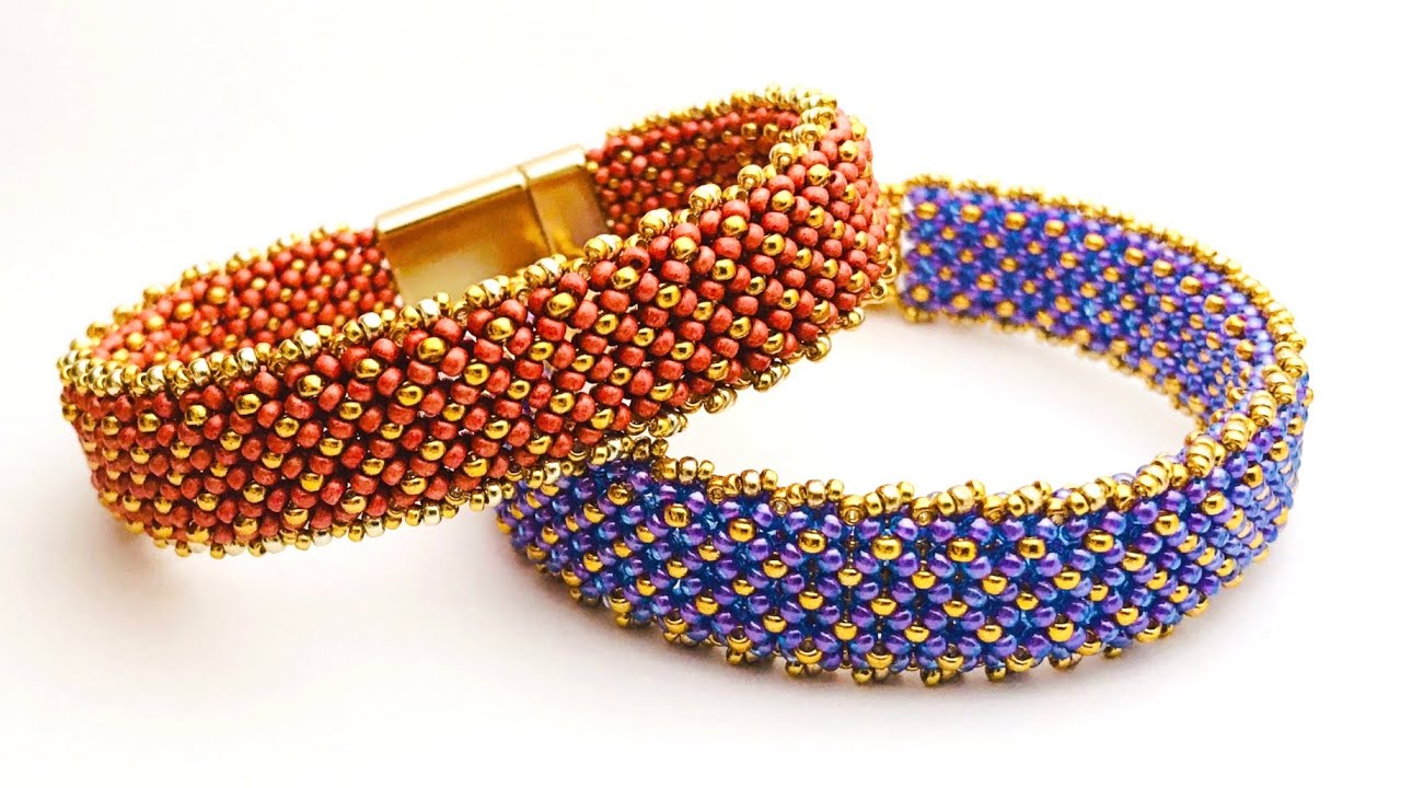 Pulsera Neferet utilizando las técnicas CHENILLE TUBULAR