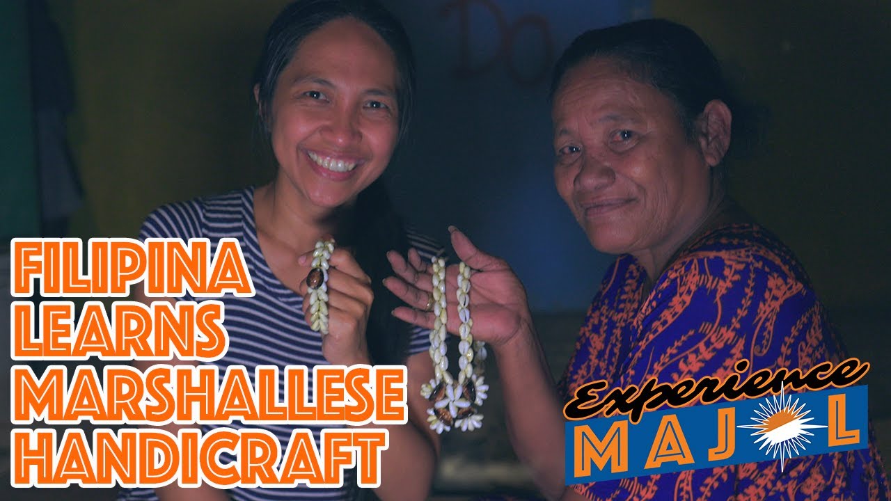 Filipina learns Marshallese Handicraft | Amimono Necklace & Bracelet