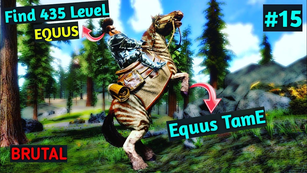 Ark survival Evolved Mobile | Equus Tame🐴| 435 Level Equus Find | Equus Location | Brutal | Ep 15