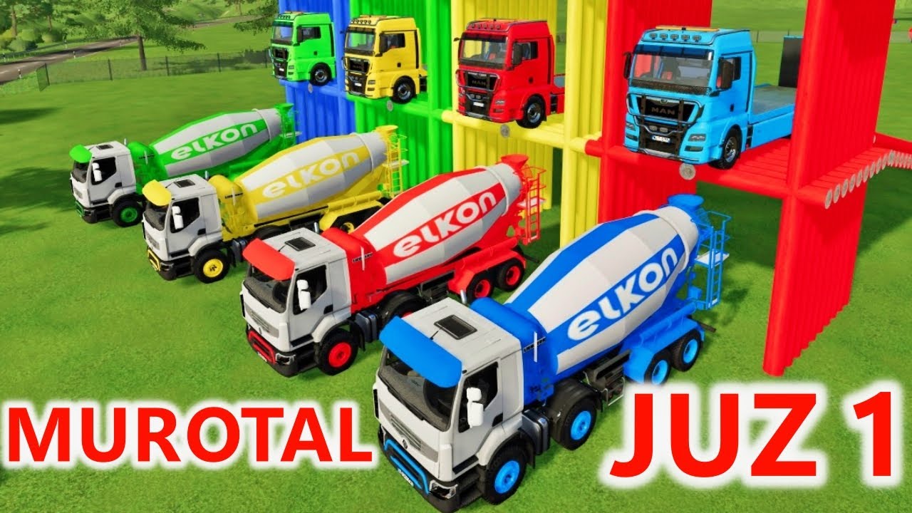 MUROTTAL JUZ 1 METODE UMMI, ANIMASI MOBIL MIXER TRUCK EXCAVATOR POLICE CAR AMBULANCE MENGAJI ALQURAN