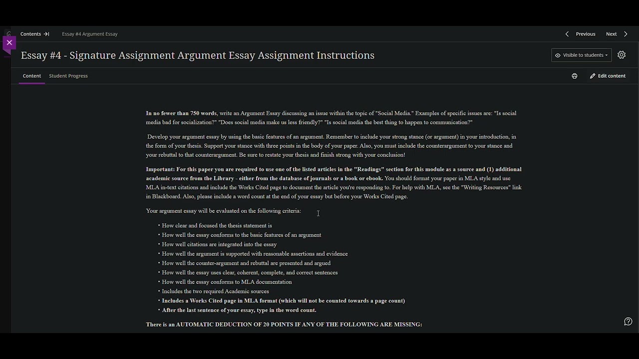 ENGL 1301 8w Module 4 Week 8