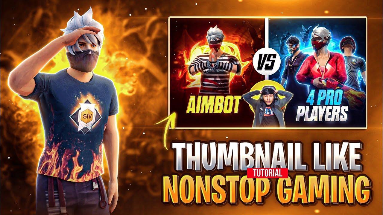 How To Make Thumbnail Like NONSTOP GAMING In Android 😱💯 1V4 Thumbnail Tutorial 💪▶️