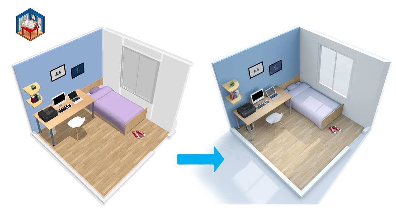 Isometric bedroom #1 - Sweet Home 3D