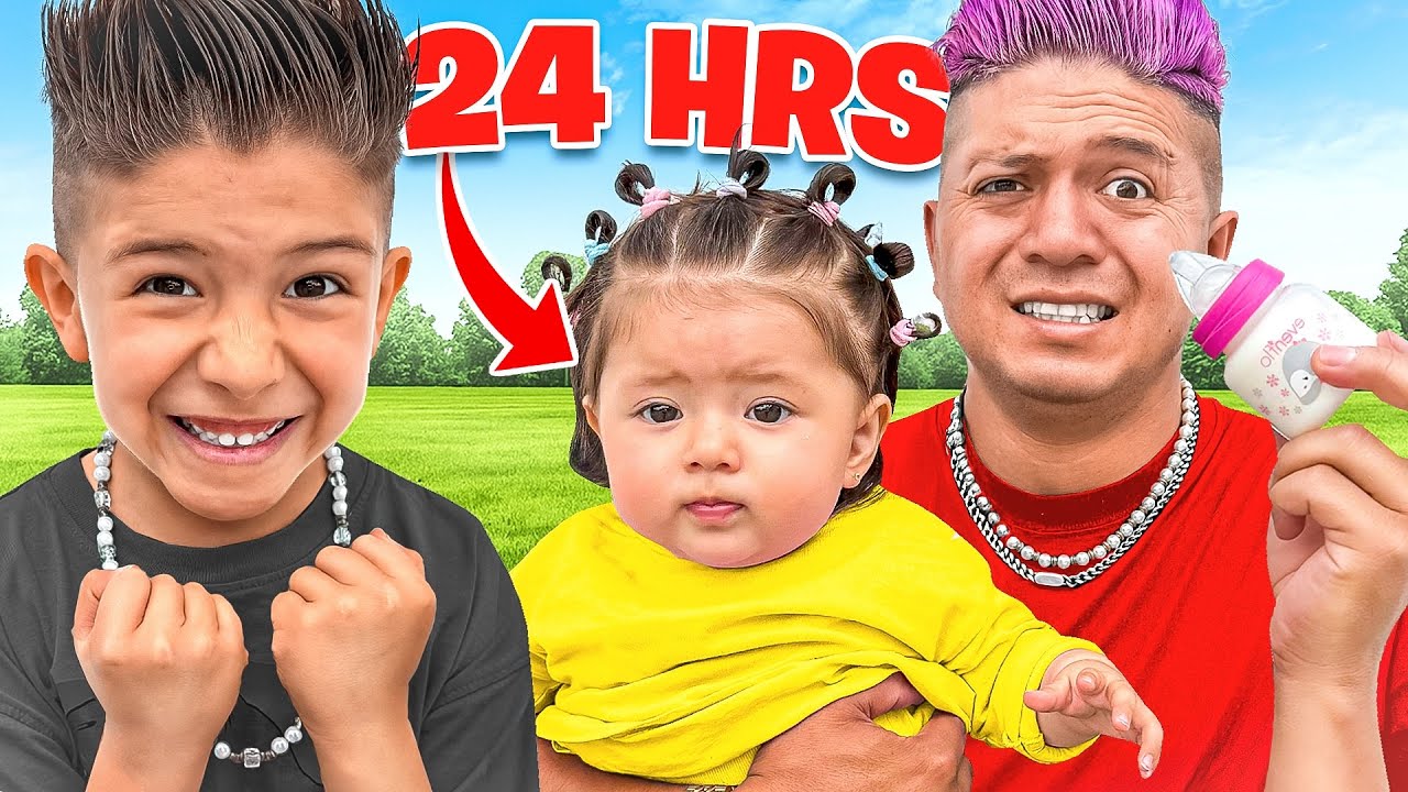 24 HRS SIENDO PAPÁ SOLTERO 😱