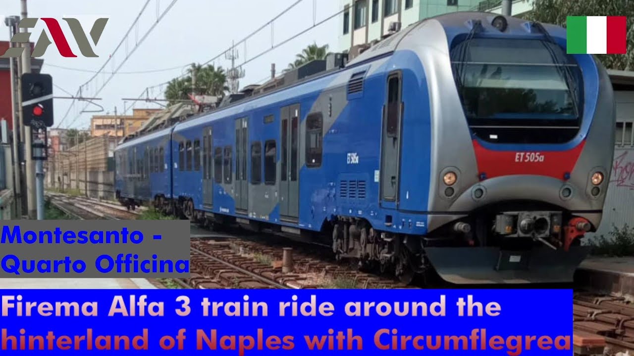 Ferrovia Circumflegrea: Firema Alfa 3 train ride in the hinterland of Naples, Italy