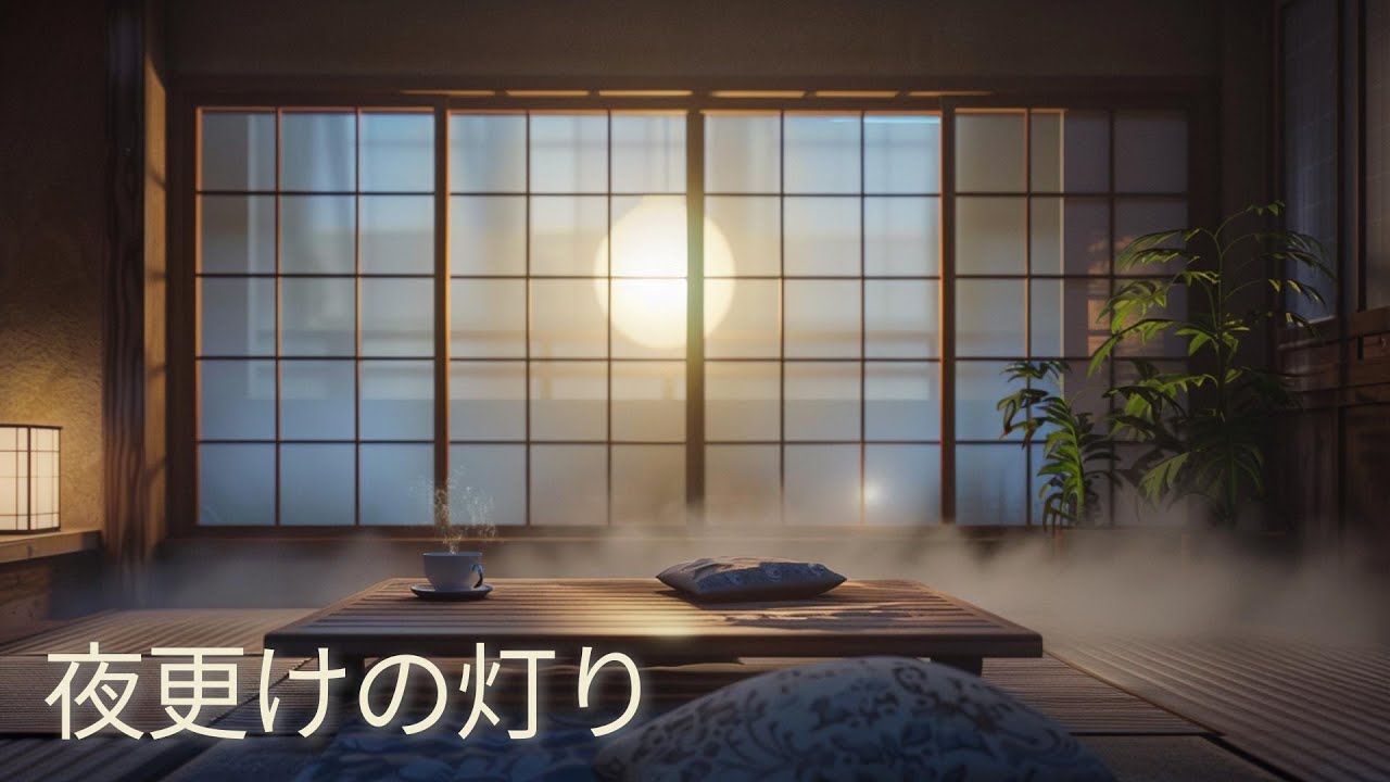 夜更けの昭和の居室、灯りと静寂のLo-fi｜Calm Showa Night