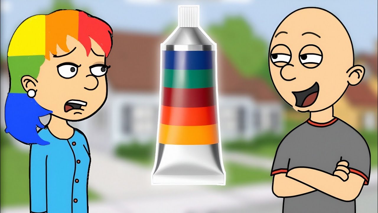 Classic Caillou Dyes Rosie's Hair to Different Colors/Grounded(Compilation)