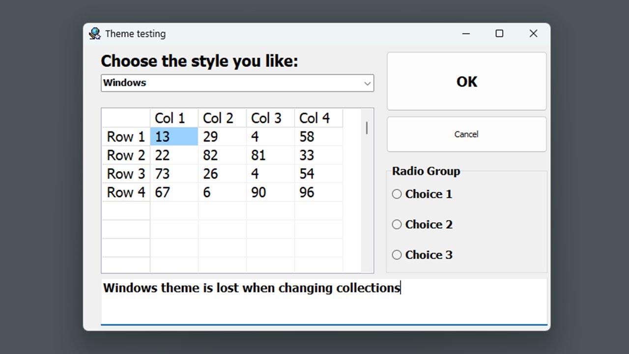Supermemo 'Windows' Theme Bug When Switching Collections