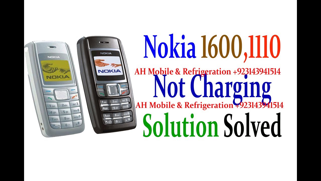 Nokia 1600, 1110,1112, 2300 Not Charging Problem