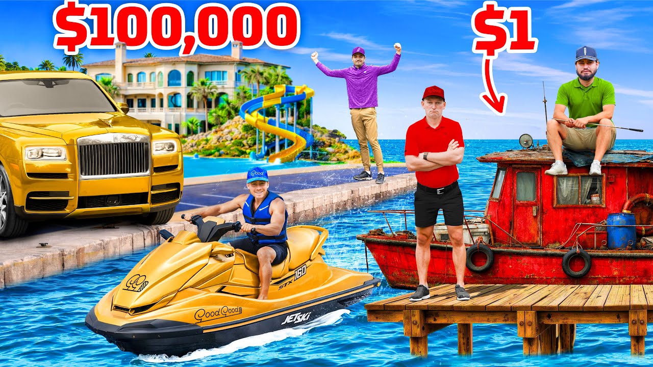 $1 vs $100,000 Golf Road Trip (BOAT EDITION)