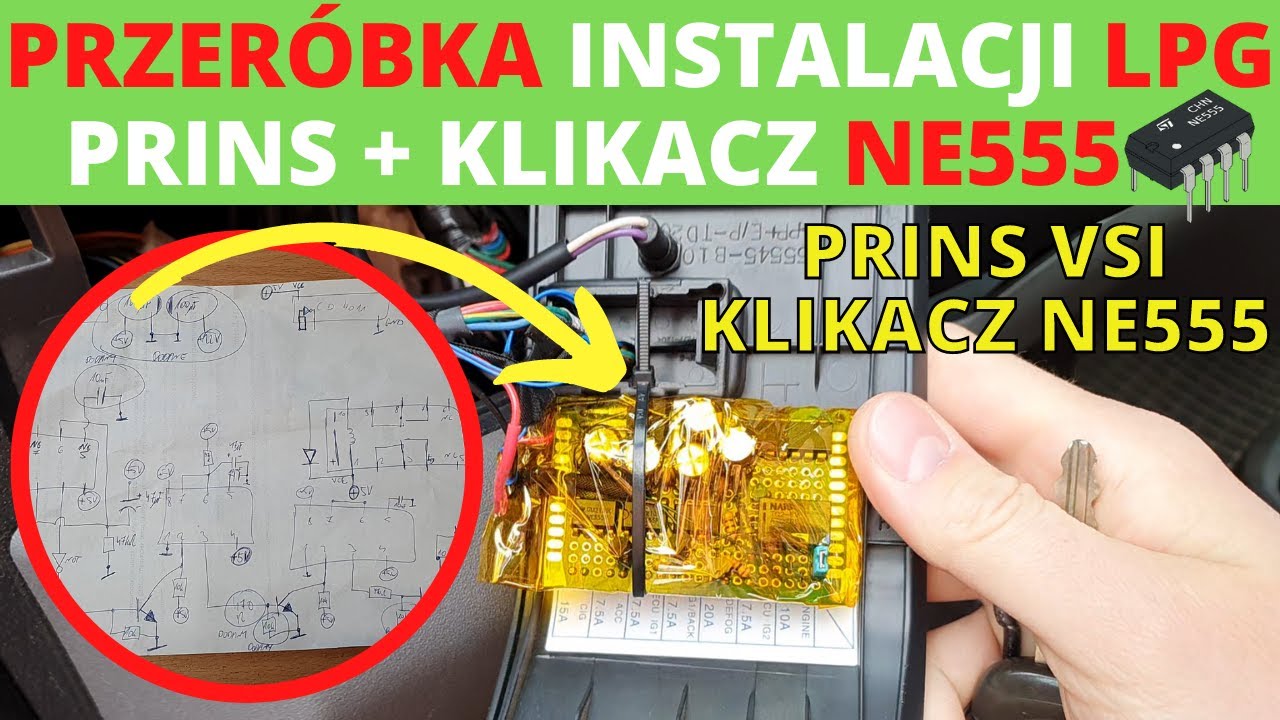 Modyfikacja LPG Prins VSI - 50mA poboru, automatyczny klikacz na NE555! Rozładowany akumulator