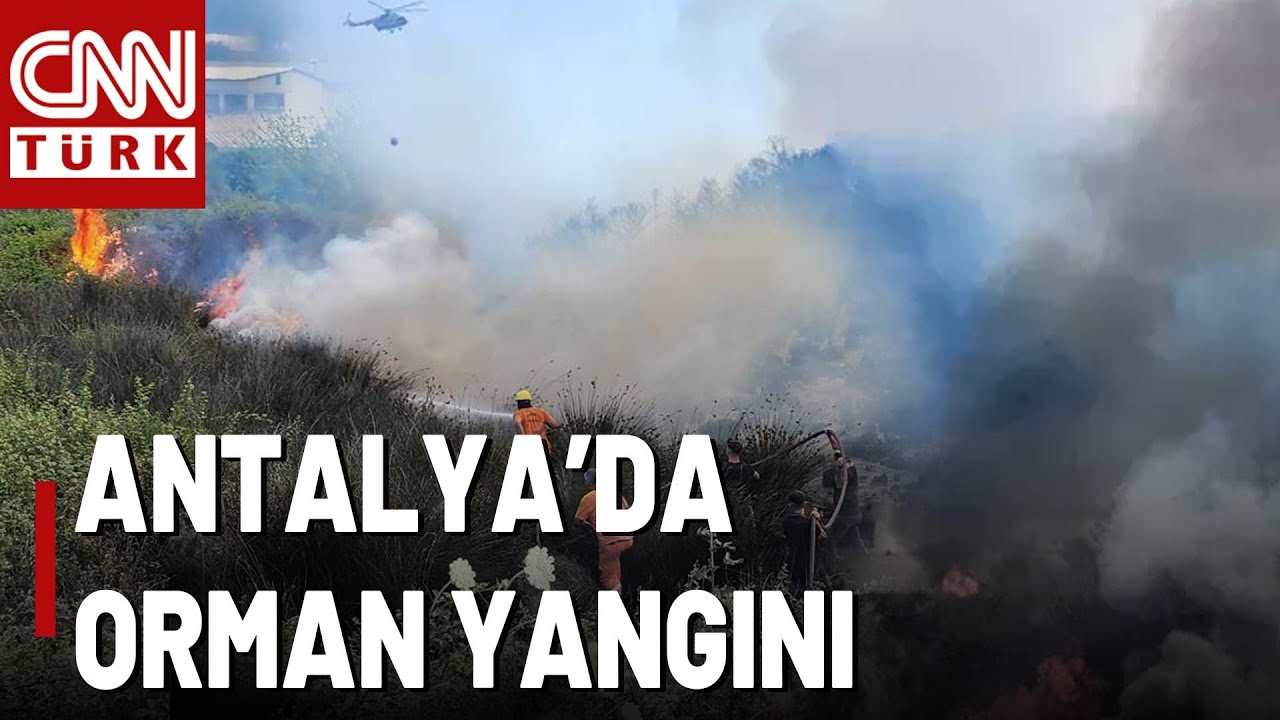 Antalya'da Yangın Paniği! Aksu'da Otluk Alanda Başlayan Yangın Ormana Sıçradı!