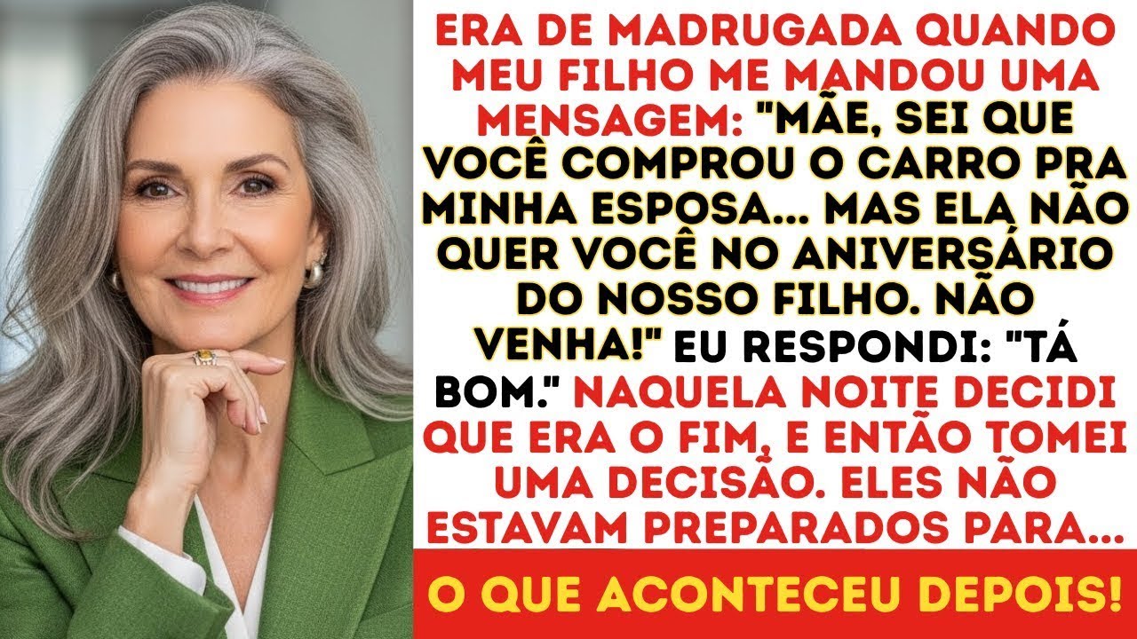 Meu filho disse "Minha esposa não quer você na festa do nosso filho" Mas eles tiveram uma surpresa..