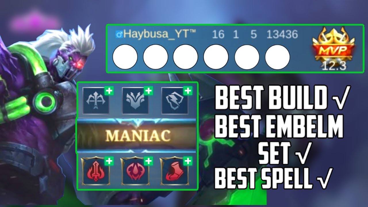 Balmond best build and emblem set 2022 | top 1 global best balmond build and emblem set 2022 | mlbb