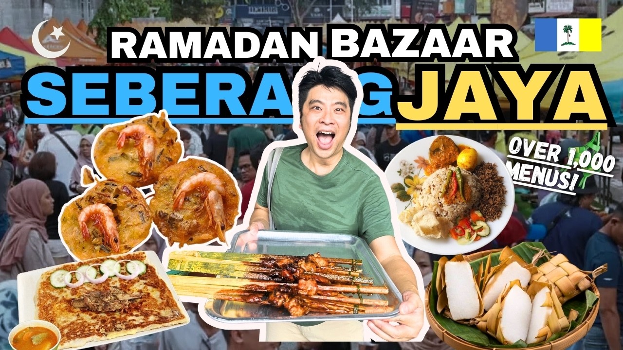 🌙 FIRST DAY of RAMADAN + CNY in Penang! 🇲🇾✨ Seberang Jaya Ramadhan Bazaar Food Hunt 2026!