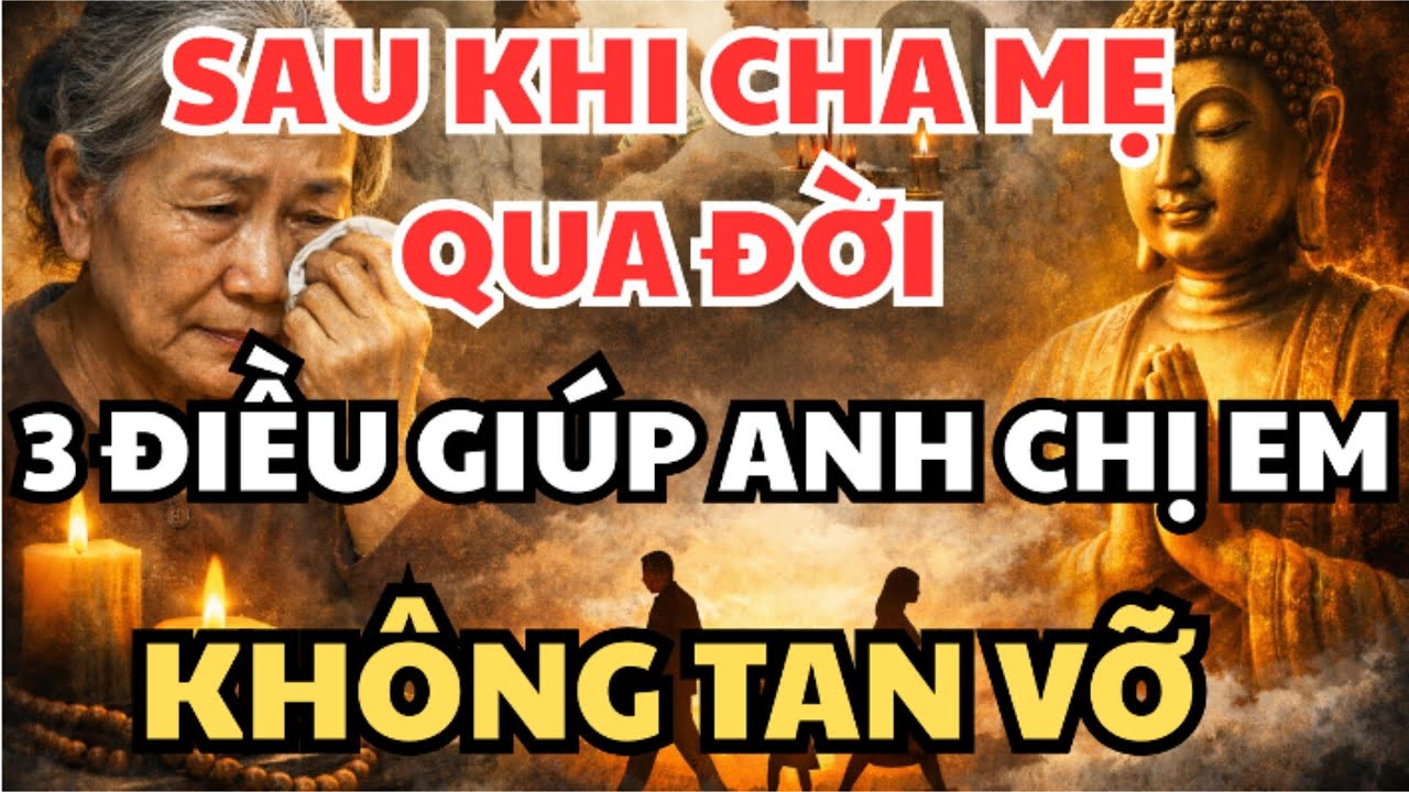 SAU KHI CHA MẸ QUA ĐỜI – 3 CÁCH GIỮ GÌN TÌNH ANH CHỊ EM KHÔNG TAN VỠ | LỜI PHẬT DẠY