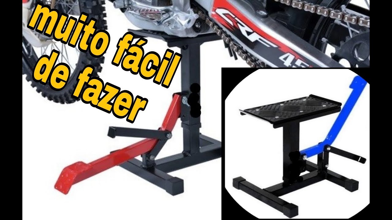 Cavalete universal pra moto de Cross, fácil de fazer 1/2.