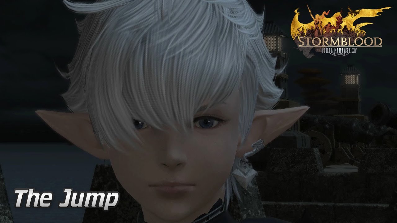 Final Fantasy XIV Stormblood- Alphinaud jumps into the water