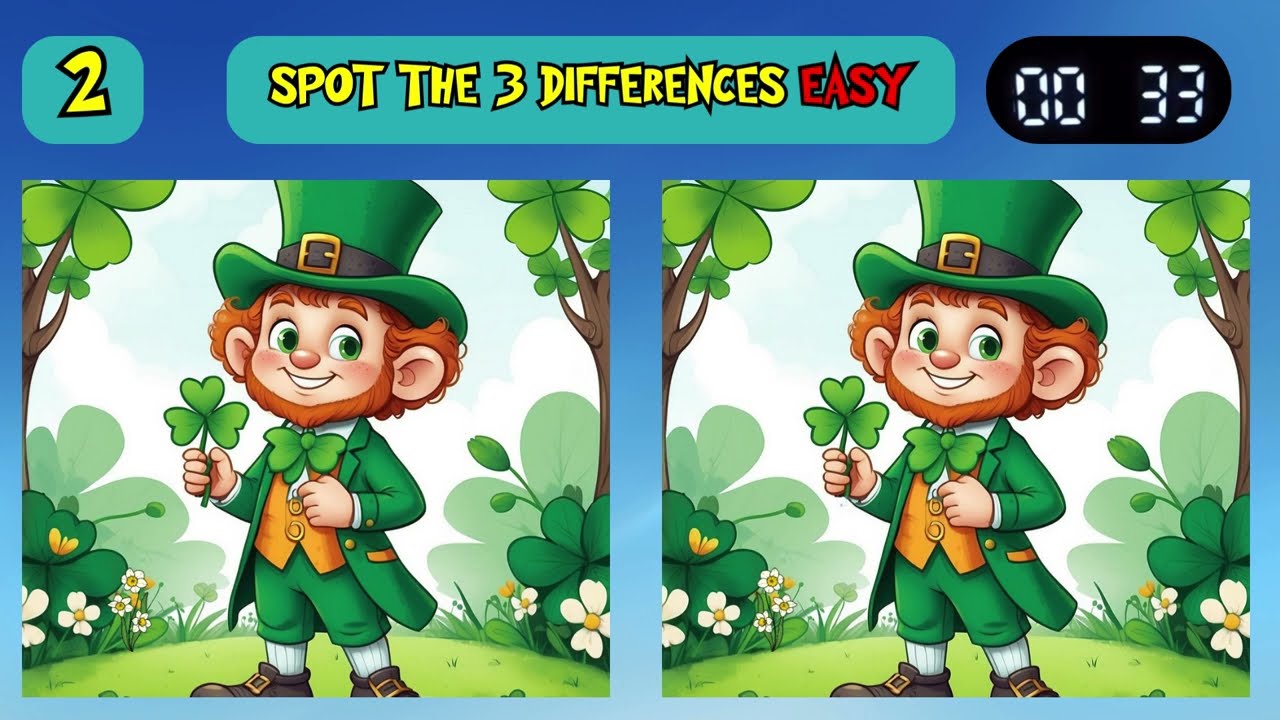 SPOT THE DIFFERENCE ST PATRICK'S DAY (V-EASY TO V-HARD)