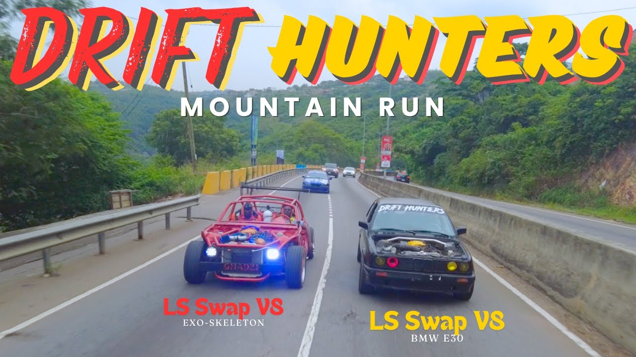 V8 LS Swap E30 & Exo Skeleton ripping through the streets of Accra| Drift Hunters Mountain |Vlog 051