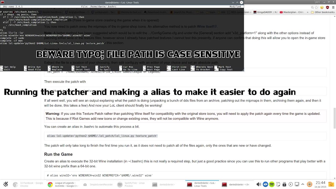 League of Legends On Linux With Wine 1.7.46 (Black screen And Login Fix W/O PlayOnLinux)