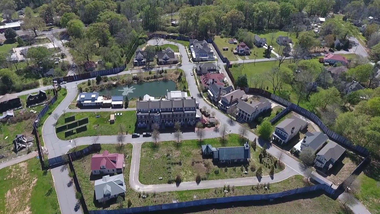 Walking Dead Alexandria and Woodbury shot from Drone