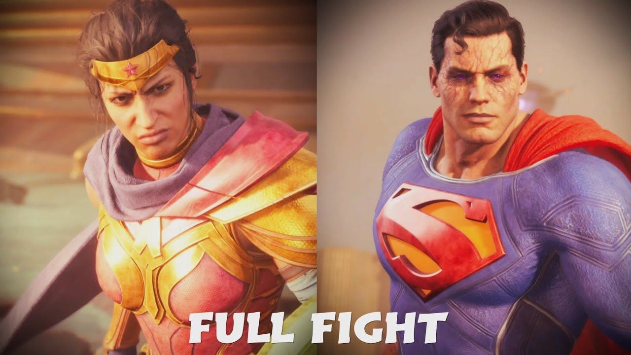 Superman VS Wonder Woman FULL FIGHT | Suicide Squad: Kill the Justice League