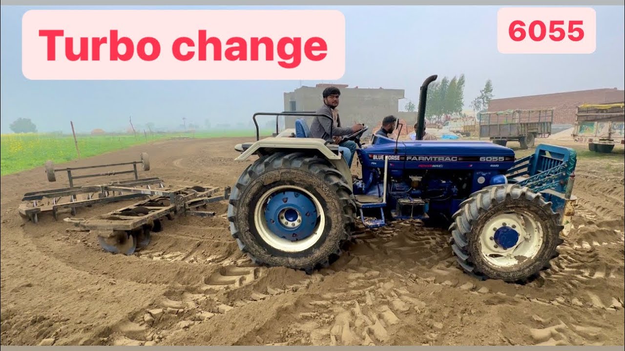 Farm track 6055 turbo upgrade #mahindra #farmer #swaraj #turbo #power #jhondeer #farmtrack6055