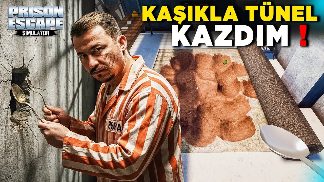 TÜNEL KAZARAK HAPİSHANEDEN KAÇMAYA ÇALIŞTIM - PRISON ESCAPE SIMULATOR - DIG OUT 1.BÖLÜM