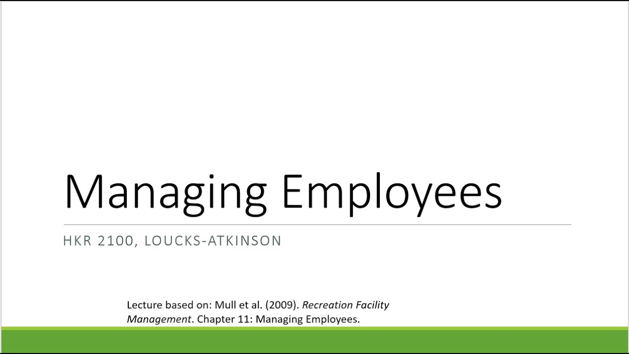 Managing Employees