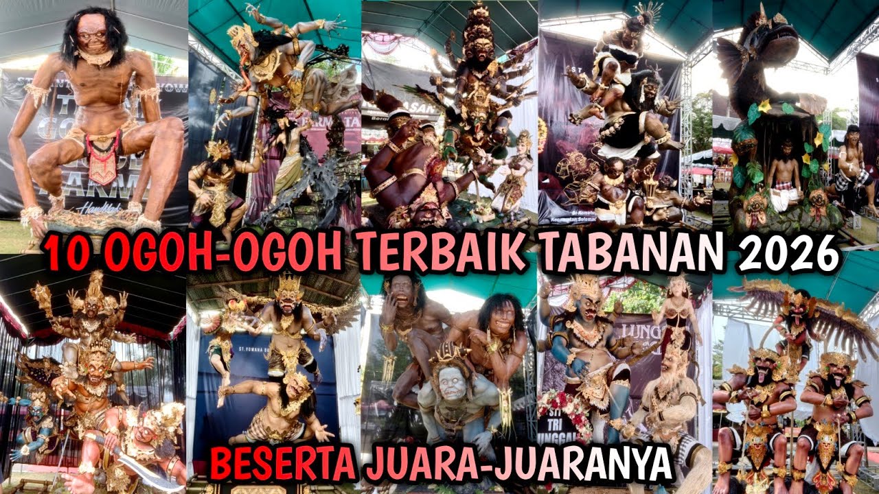 Jos ‼️Inilah 10 Ogoh Ogoh Terbaik 2026 Se Kabupaten Tabanan Parade Singasana