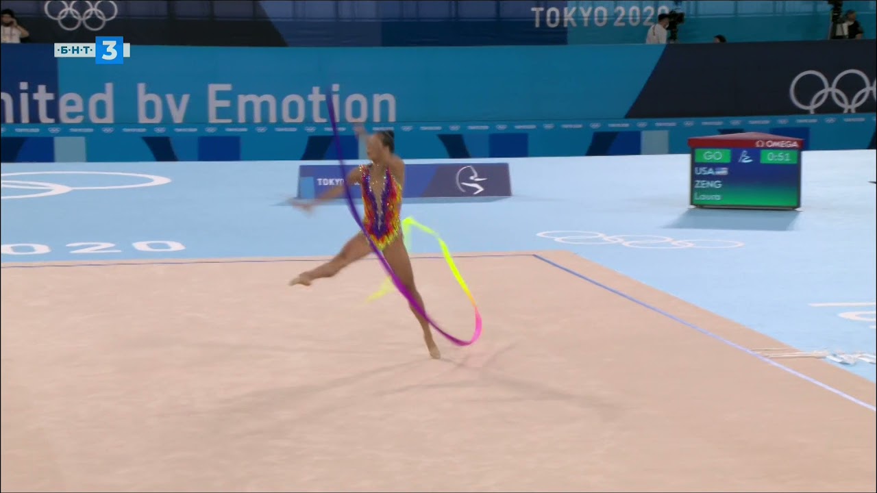 Laura Zeng - Ribbon Qualifications - Tokyo 2020 Olympic Games (HD)