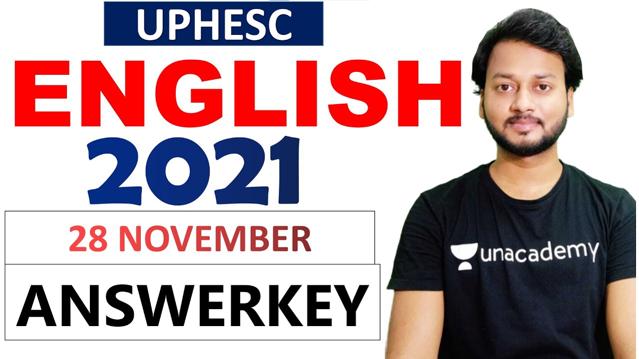 UPHESC ENGLISH ANSWERKEY || UPHESC ENGLISH QUESTION PAPER 2021