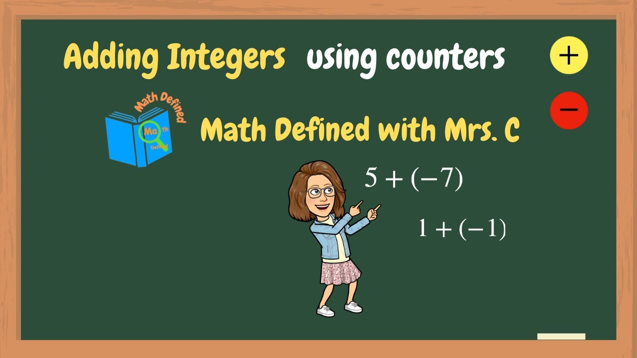 Adding Integers Using Counters|Add Negative/ Positive Numbers with counters|Math Defined with Mrs  C