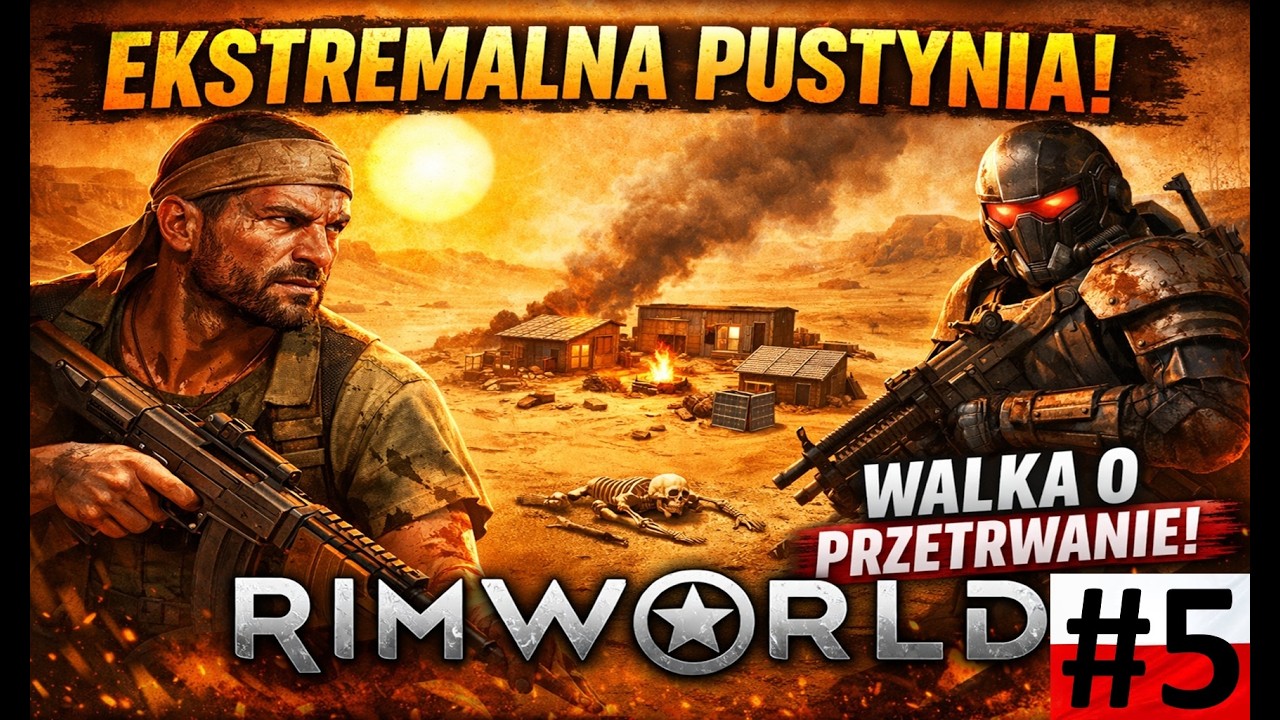 Niespodziewane ataki | Ekstremalna pustynia - Rimworld PL - Hardkorowe wyzwanie #5