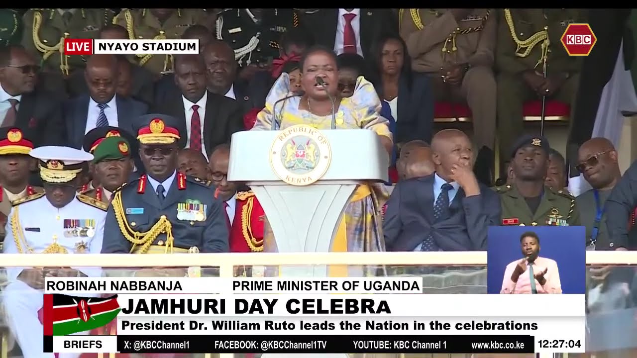 Uganda's Prime Minister Robinah Nabbanja, conveys her regards on behalf of President Museveni