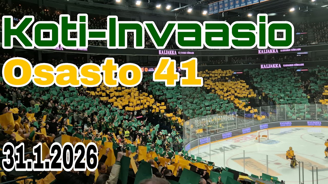 Osasto 41 KOTI-INVAASIO | Marssi ja Katsomotunnelmia | Ilves - KalPa 31.1.2026