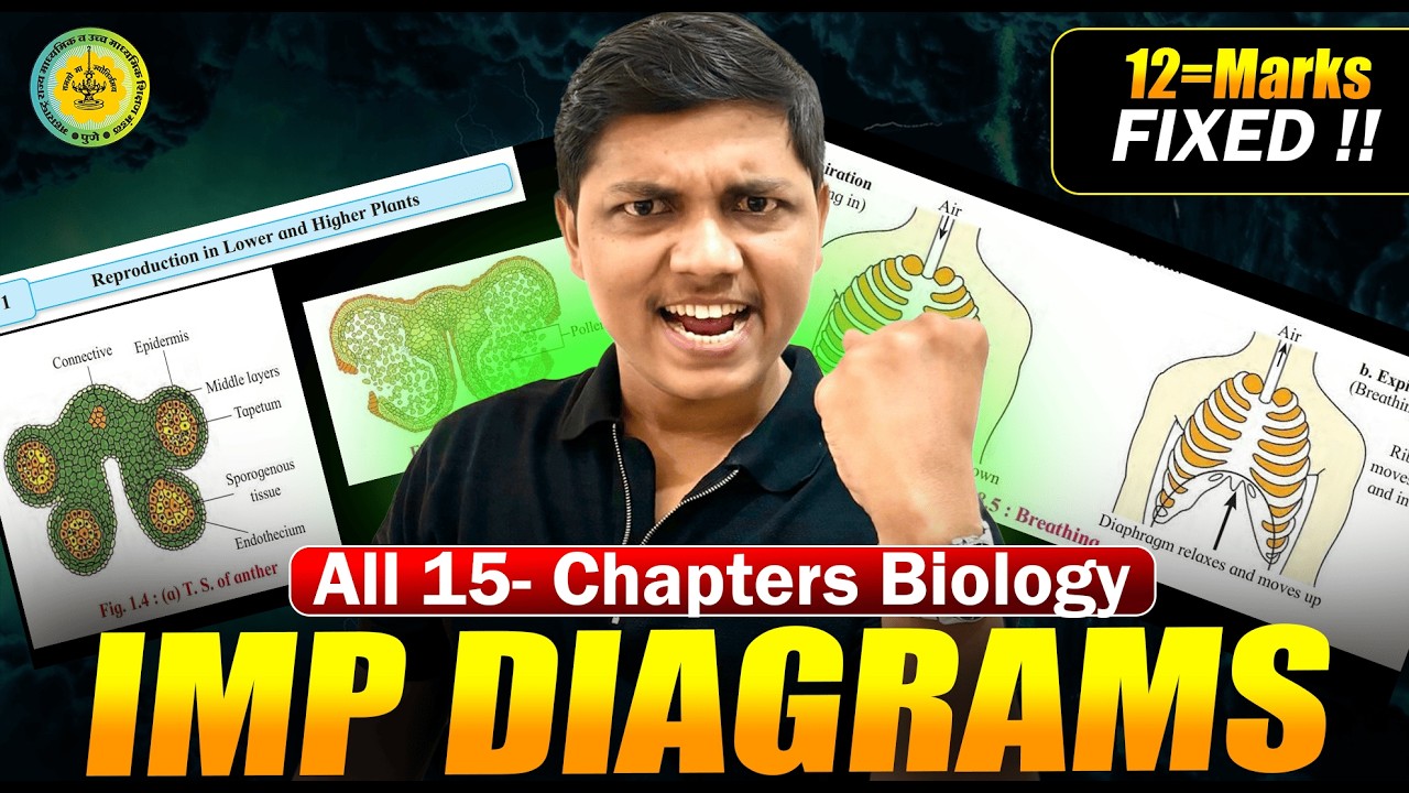 12- Marks Done !! | All IMP Diagrams of Biology Class 12th | HSC Board #biology #newindianera